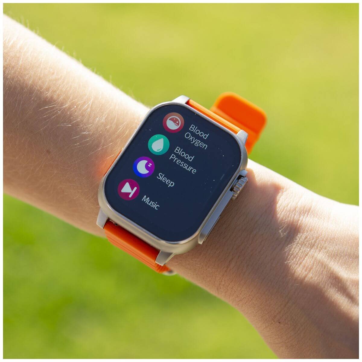 Fitsmart Elite XL smartwatch - AMOLED display, up to 45 days battery life, built-in GPS, orange - 10004977