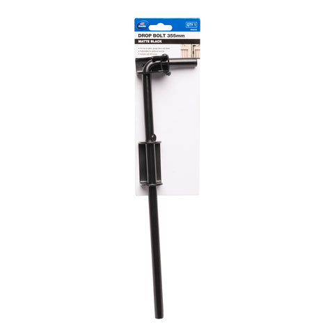 Zenith 355mm Matte Black Steel Drop Bolt