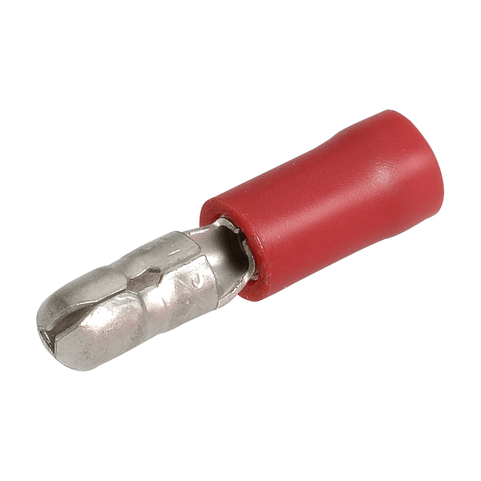 Narva 2.5-3mm Red Double Crimped Flared Vinyl Insulated Male Bullet Terminals, 4mm, 14 Pack