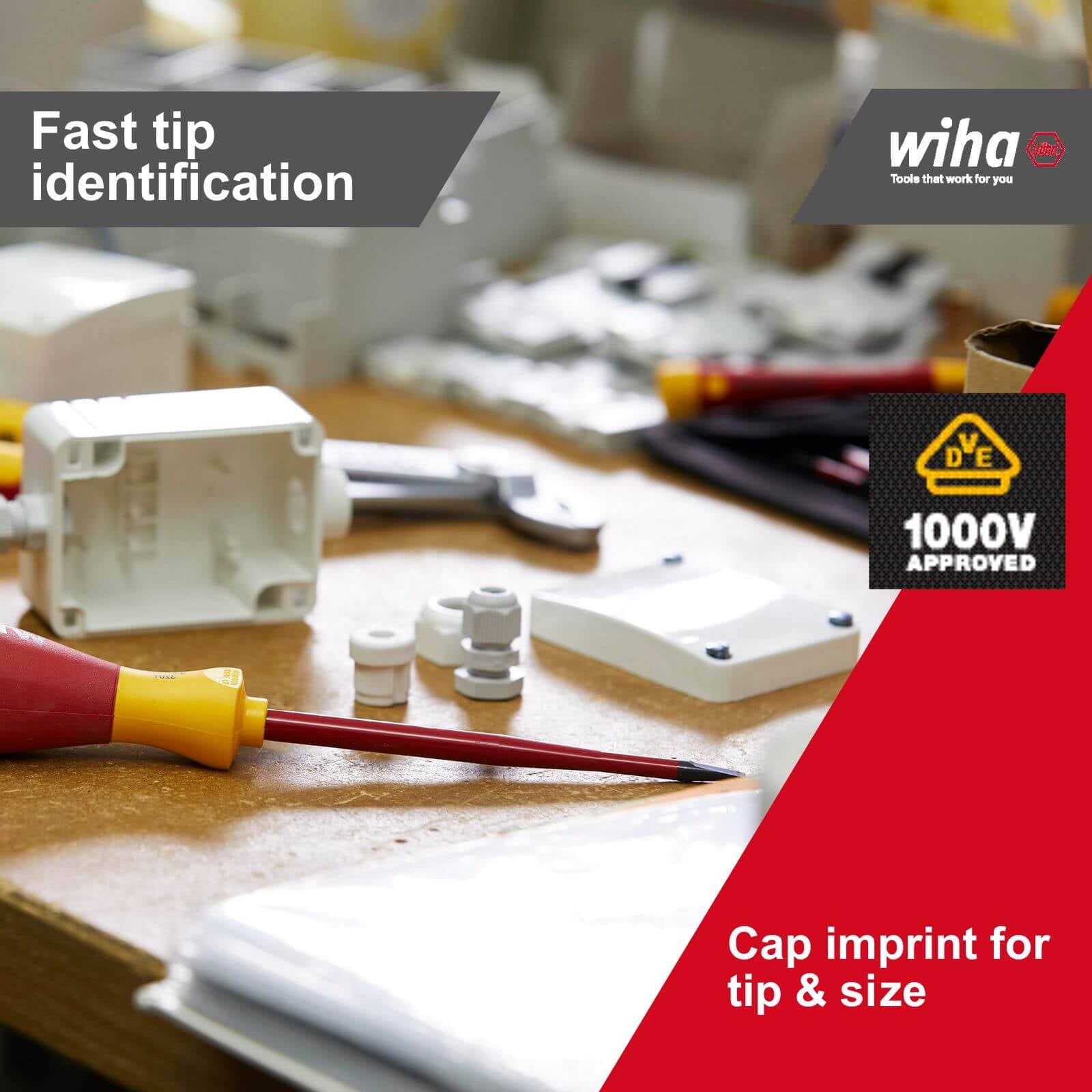 Wiha PH No.2 x 100mm Insulated Phillips Screwdriver VDE 1000V CVM Steel
