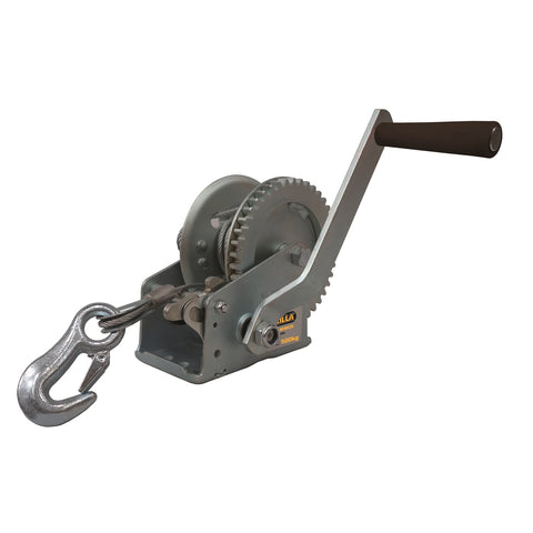 Gorilla 500kg 6m Hand Winch, Galvanised Steel, Wire Rope with Hook