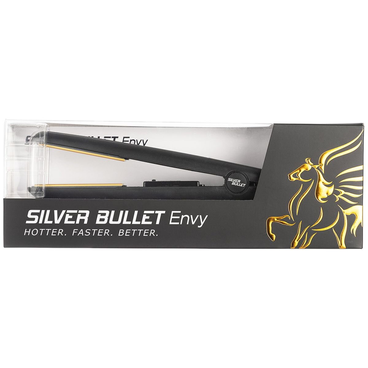Silver Bullet Envy Straightener - 25mm Ceramic Plates, Adjustable Heat Up to 230°C, Dual Voltage - 900442