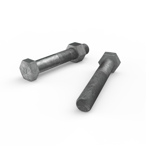 Zenith M16 x 100mm Hot Dip Galvanised Hex Head Bolts and Nuts Each - SuperSaverAU - view 1