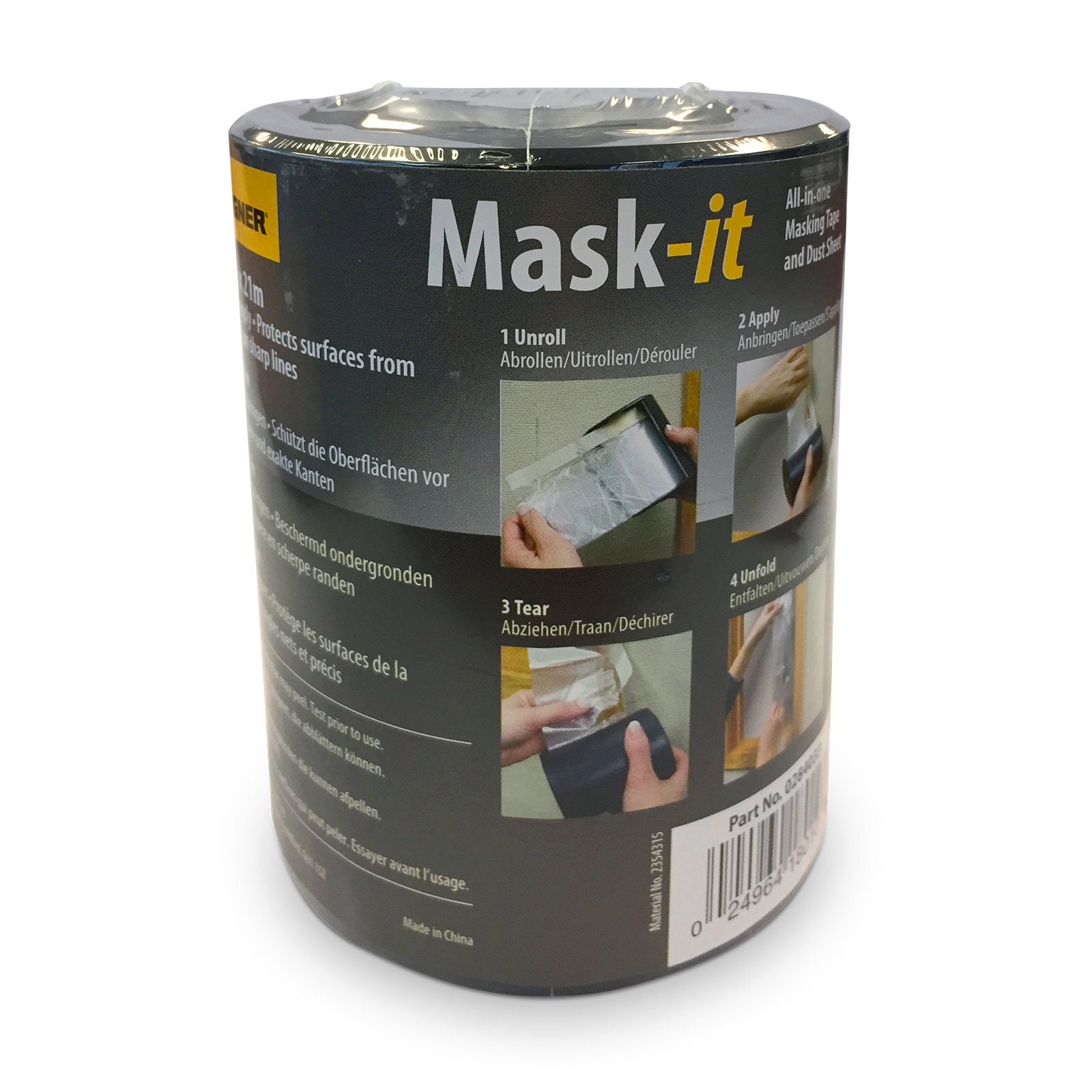 Wagner Mask-It Pre-Taped Plastic Masking Film, 550mm x 21m with Dispenser