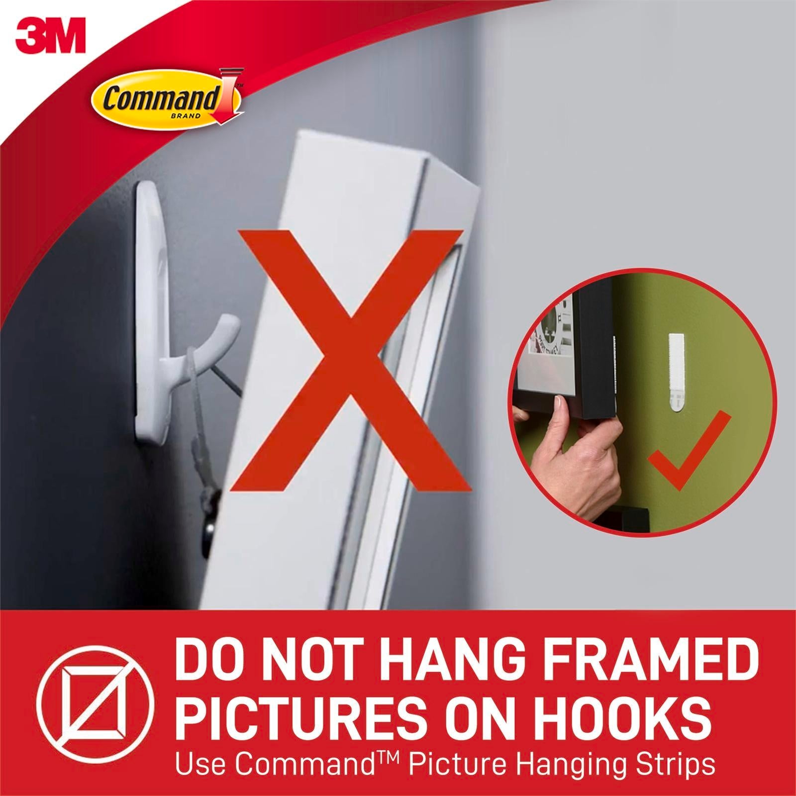 Command Small White Plastic Adhesive Hooks 8 Pack