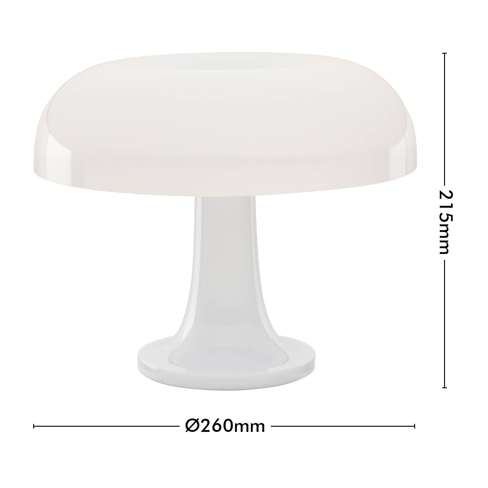 Astin Sinclair Dimmable Mushroom Table Lamp White 4W LED Indoor ATBL161WH