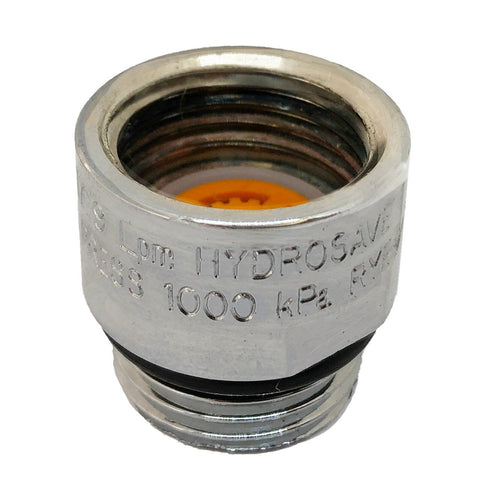 HydroSave Chrome Plated Inline Male & Female Flow Controller