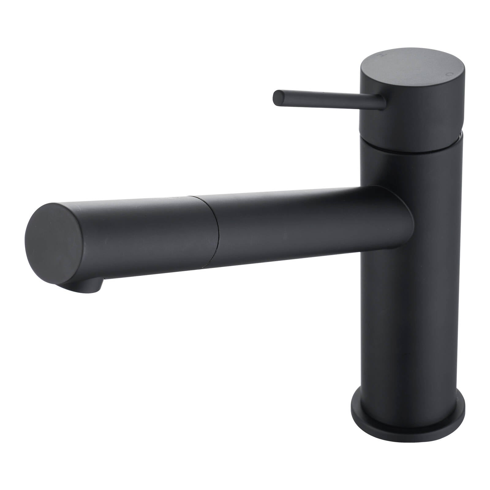 Mondella Resonance 35mm Matte Black Pin Lever Sink Mixer - 4 Star WELS, 7.5L/min