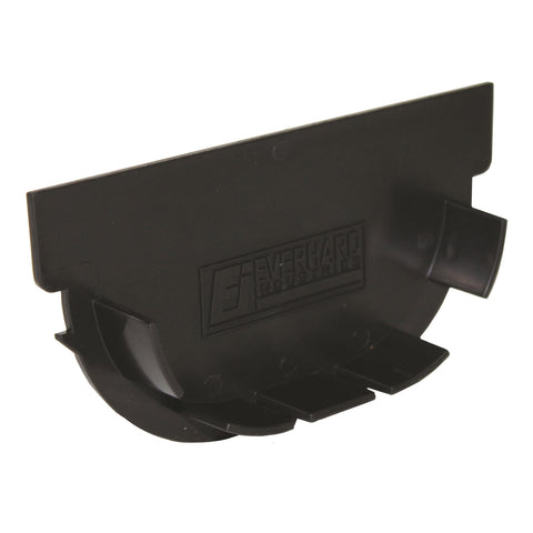 Everhard EasyDRAIN Compact End Cap, Black Polypropylene Channel Finisher