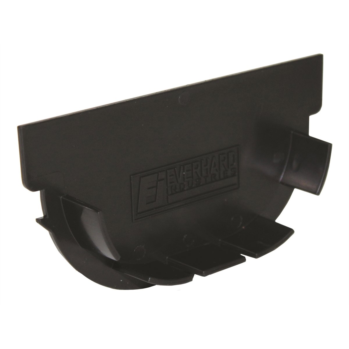 Everhard EasyDRAIN Compact End Cap, Black Polypropylene Channel Finisher