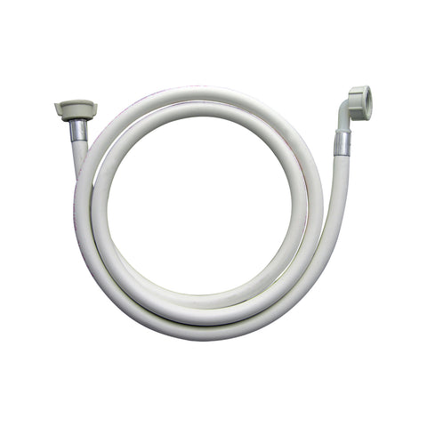 BOSTON 2m Double Ended Washing Machine and Dishwasher Inlet Hose White PVC Braided