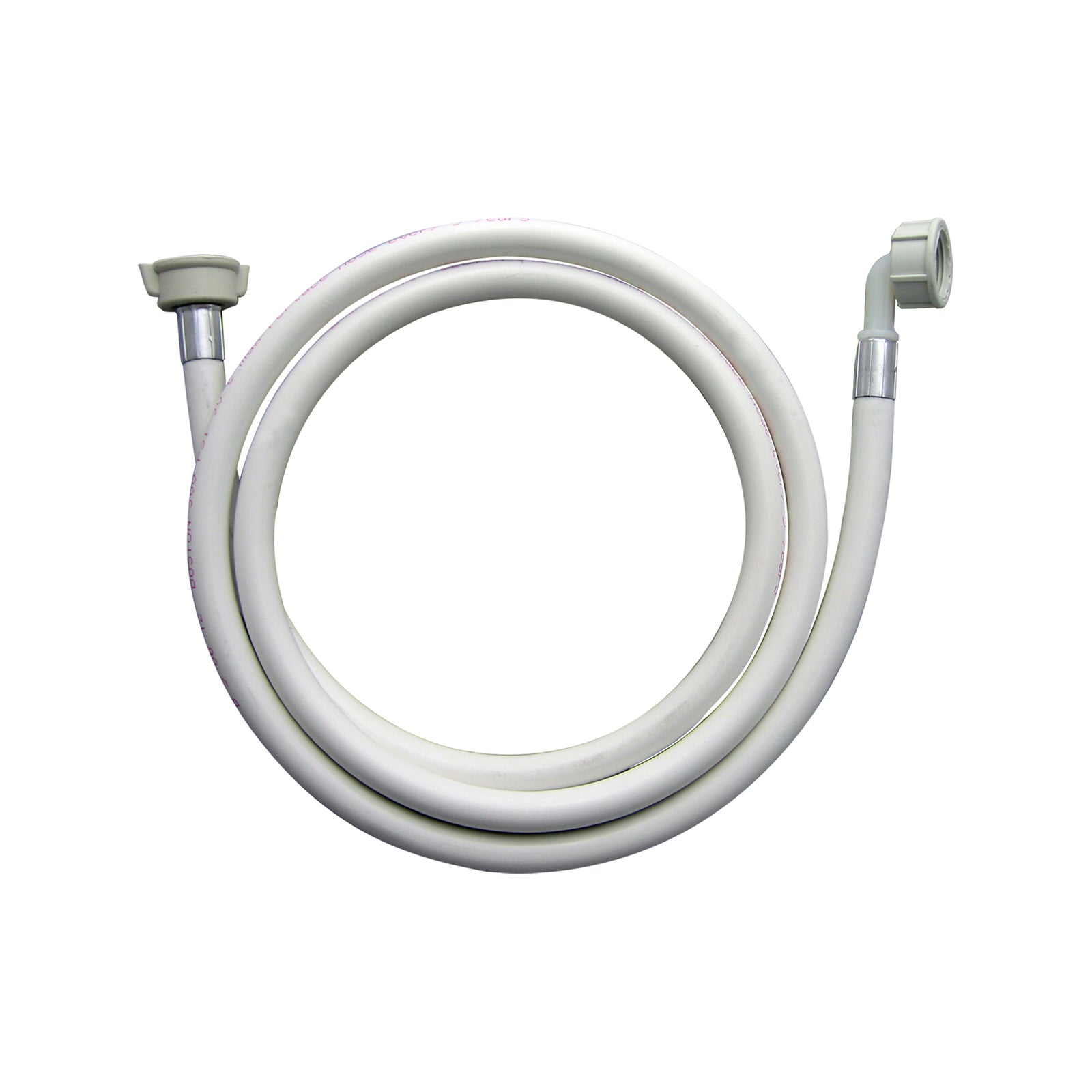 BOSTON 2m Double Ended Washing Machine and Dishwasher Inlet Hose White PVC Braided