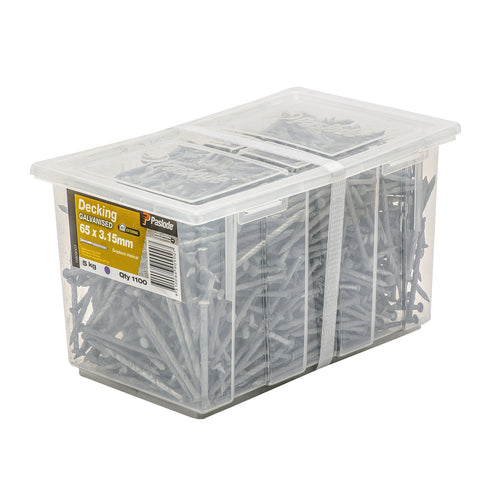 Paslode Griplock Galvanised Decking Nails 65 x 3.15mm 5kg 1100 Pack