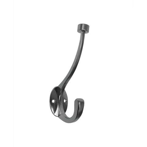 Adoored Double Satin Chrome Robe Hook - 140mm Zinc Alloy - Elegant Design - SuperSaverAU - view 1