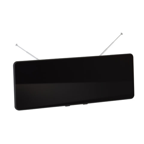 Antsig Flat Panel Indoor VHF/UHF Antenna with External Amplifier - 30dB Gain, Black Gloss AP546