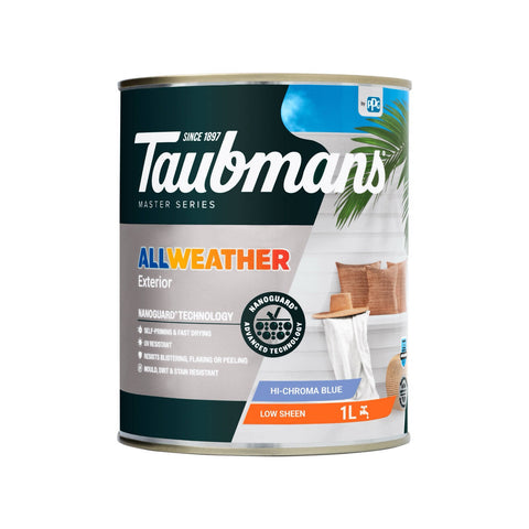 Taubmans 1L Hi-C Blue All Weather Low Sheen Exterior Paint