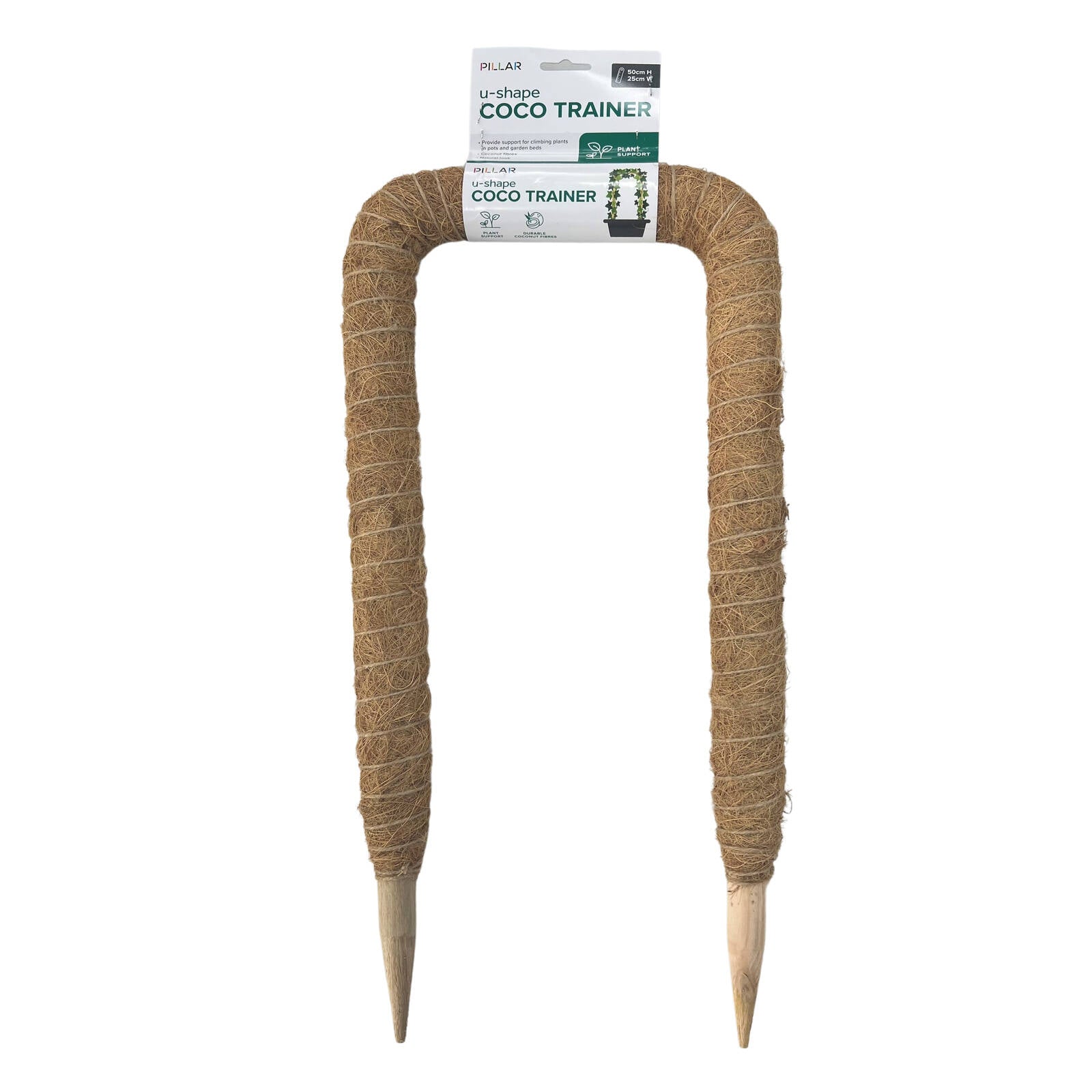 Pillar Products Natural U-Shape Coco Trellis Stake 25 x 50cm