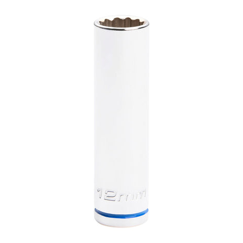 Kincrome 12mm 3/8" Square Drive Deep Socket, 12-Point Chrome Vanadium, Rust Resistant