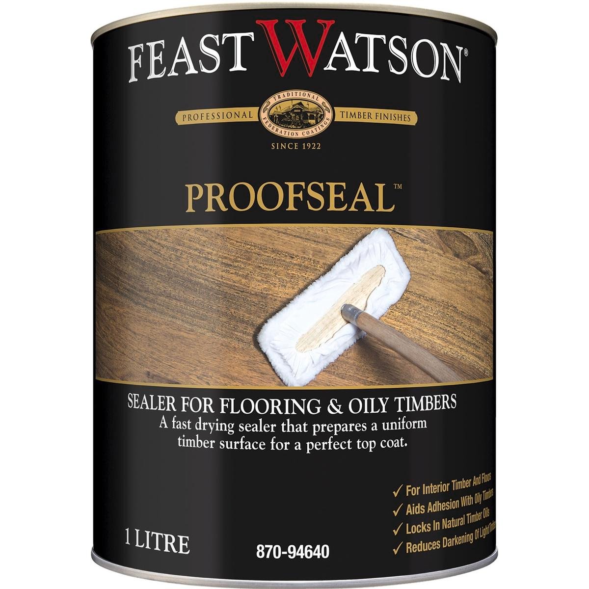 Feast Watson Proofseal 1L Oil Based Sealer Fast Drying Clear - SuperSaverAU - view 1