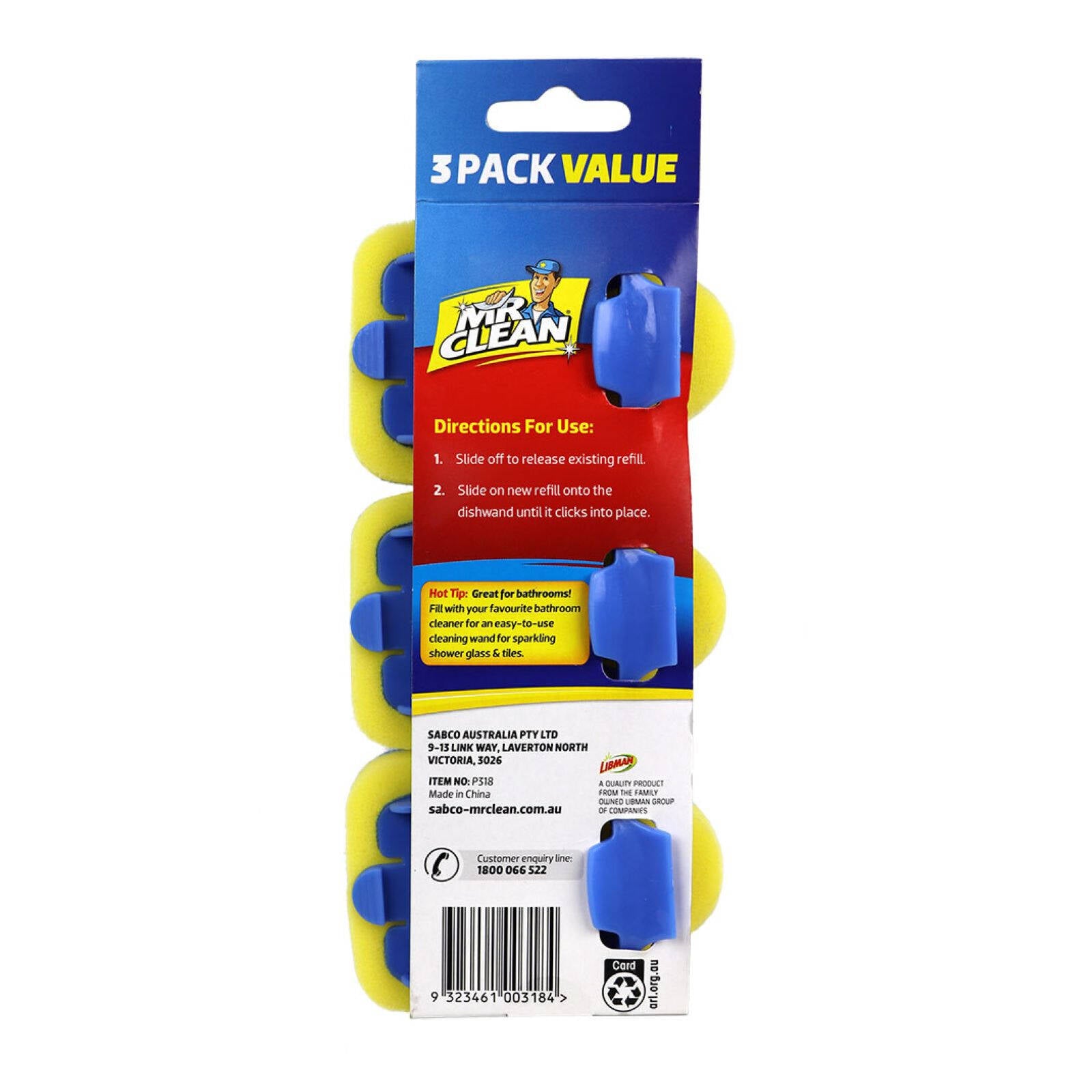 Mr Clean Dish Wand Non-Scratch Refill - 3 Pack