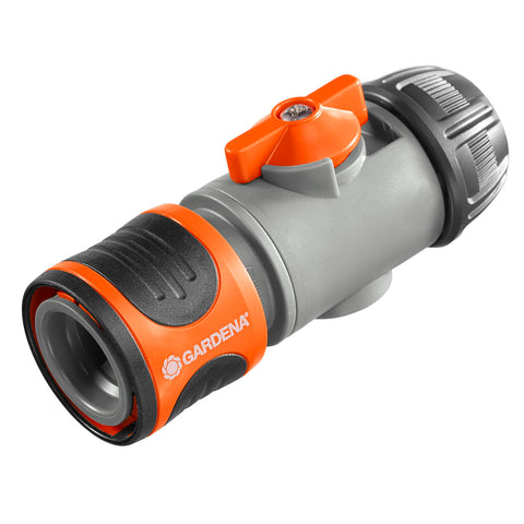 GARDENA 13mm Hose Connector with Control Valve - High Grade Plastic, Outdoor