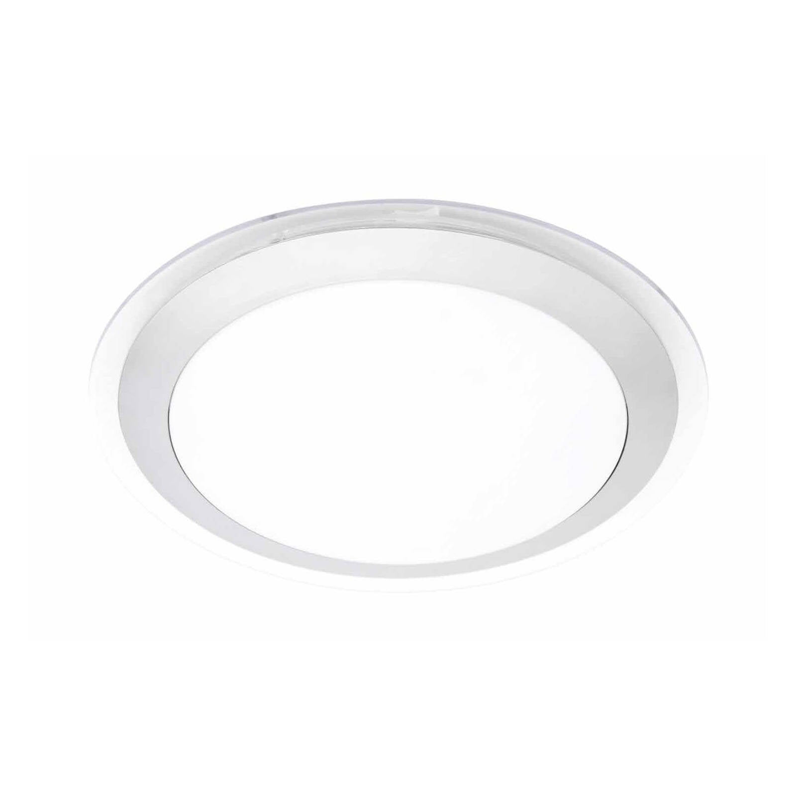 Brilliant Lighting Charlton LED Oyster Ceiling Light, 43cm, 22W, Silver Acrylic, Hardwired 19653/11