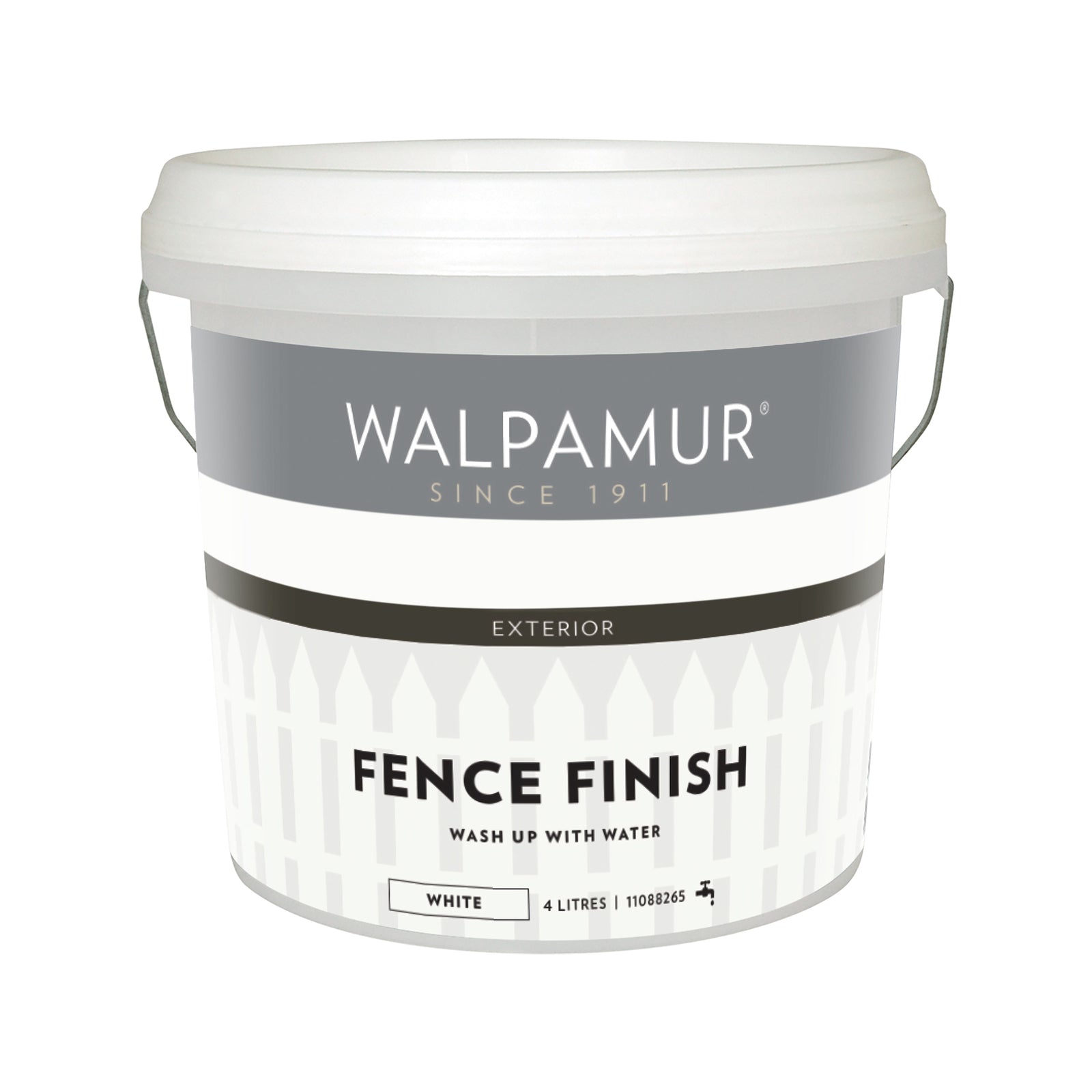 Walpamur 4L White Low Sheen Fence Finish UV Resistant Outdoor
