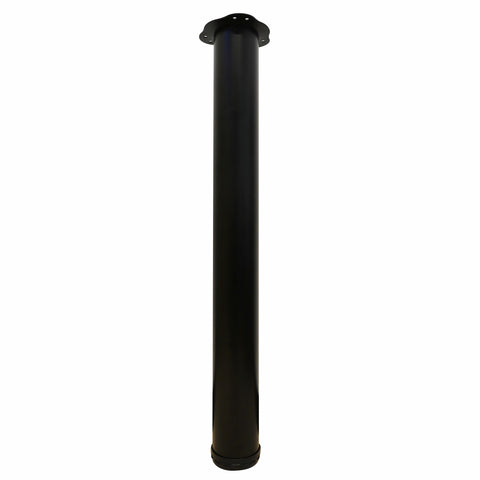 Adoored 76 x 710mm Black Round Adjustable Furniture Leg Steel