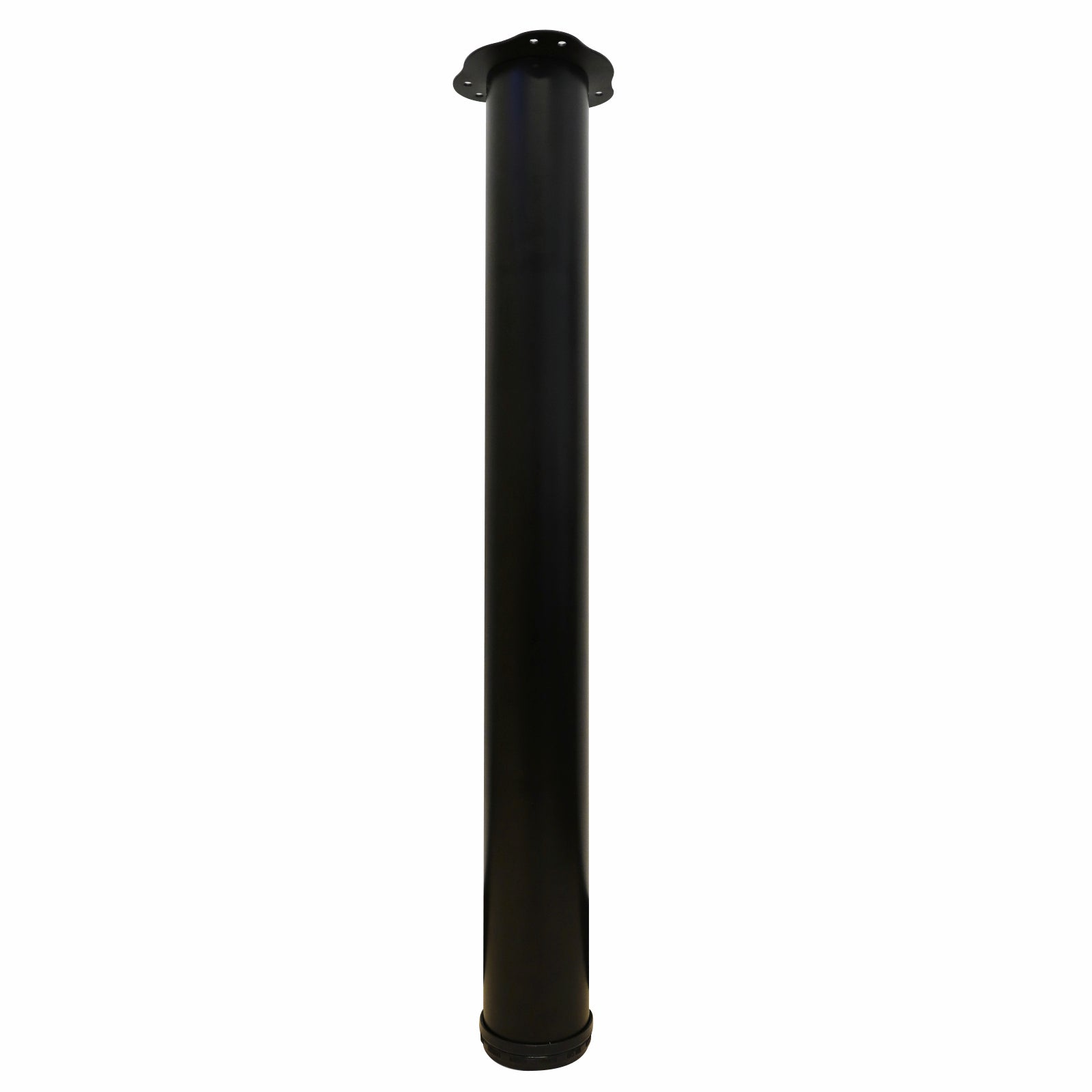Adoored 76 x 710mm Black Round Adjustable Furniture Leg Steel