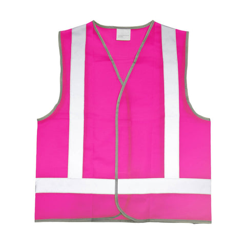 Craftright Hi Vis Pink Reflective Safety Vest Medium