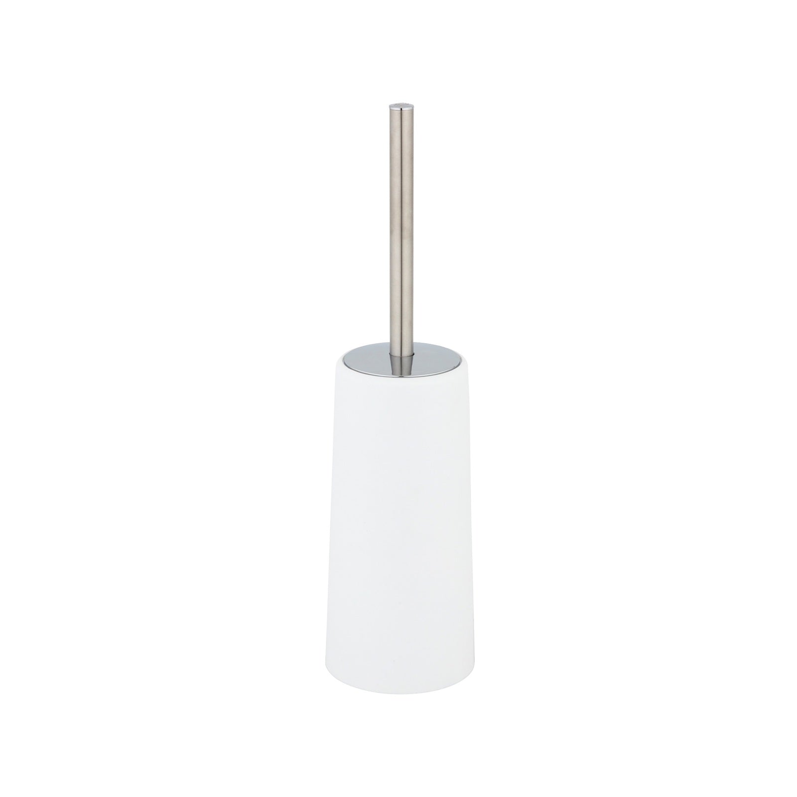 Barelli Matte White Plastic Toilet Brush & Holder