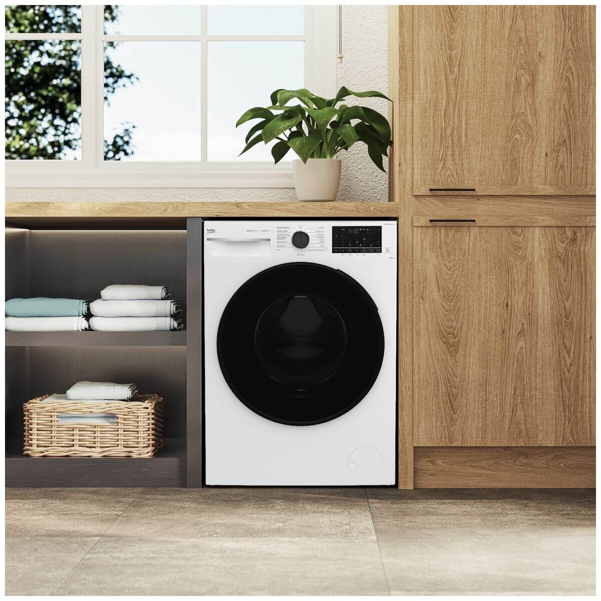Beko 8kg/4kg UltraFast Washer Dryer Combo - Wi-Fi HomeWhiz, 15 Programs - BWDB8420W1