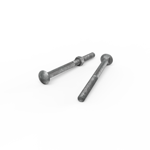 Zenith M12 x 170mm Hot Dip Galvanised Cup Head Bolt & Nut - 4.6 Grade Steel