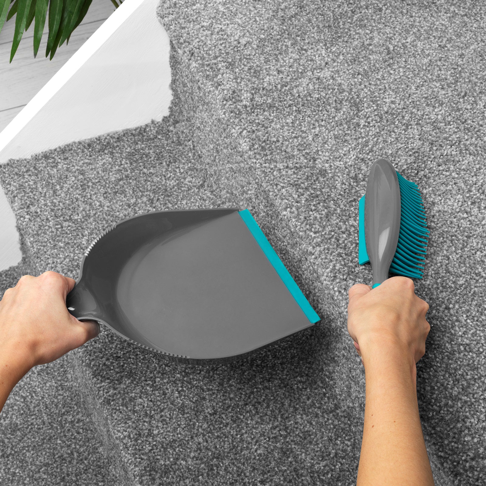 Beldray Pet Plus Dustpan and Brush Set with Rubber Edge and Scraper Lip