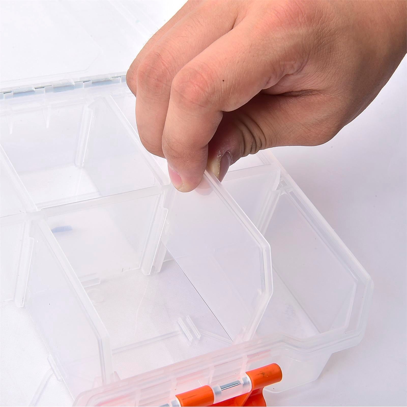 Tactix 6 Box Storage Modular Tower - Orange & Black Stackable Polypropylene Organiser