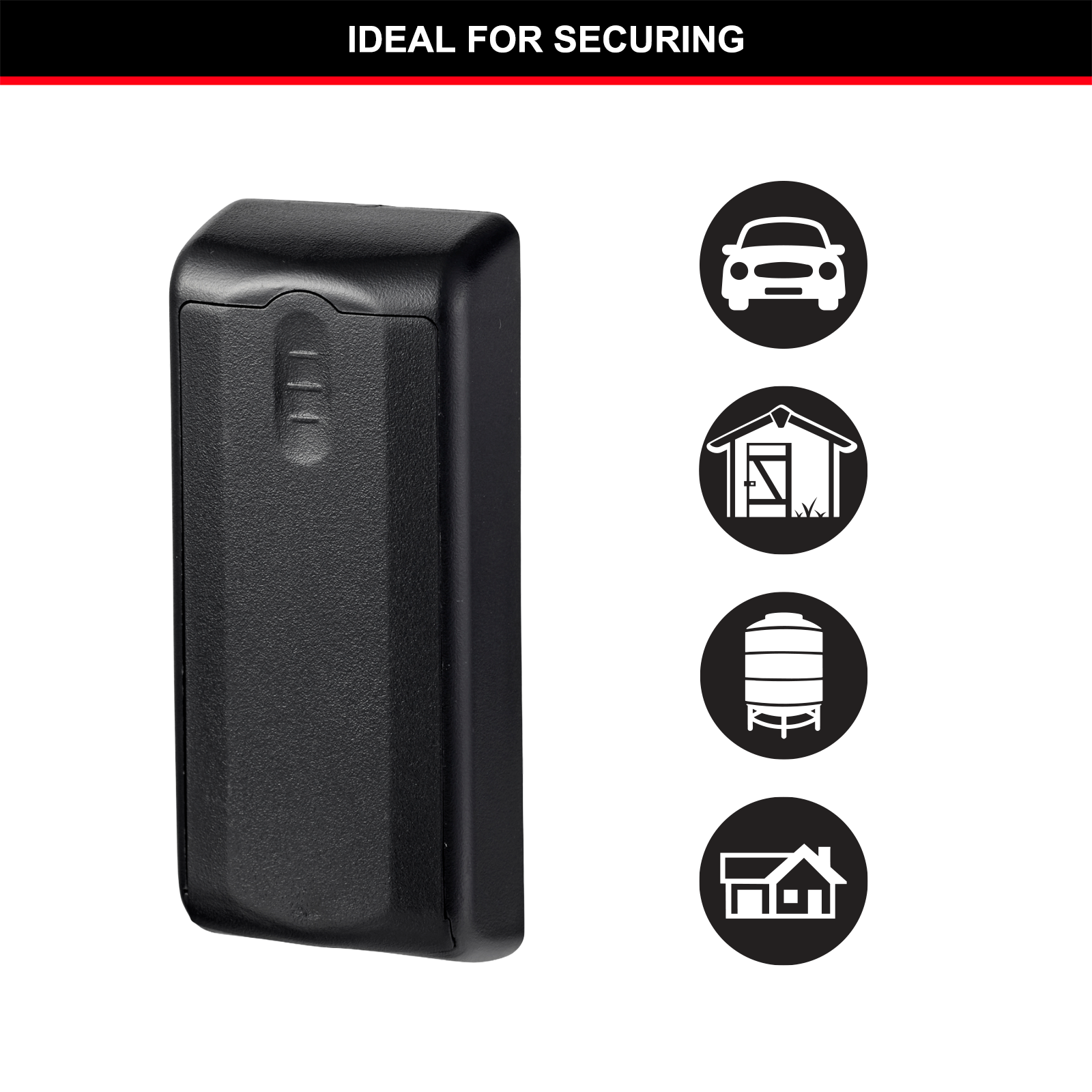 Master Lock 207DAU Magnetic Key Case, Hidden Spare Key Holder for Steel Surfaces