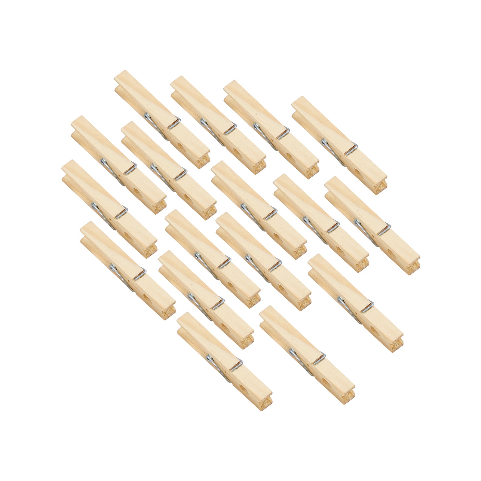 Boxsweden Wooden Clothes Pegs 100 Pack - Natural Timber Laundry Pegs 235 x 30 x 180mm