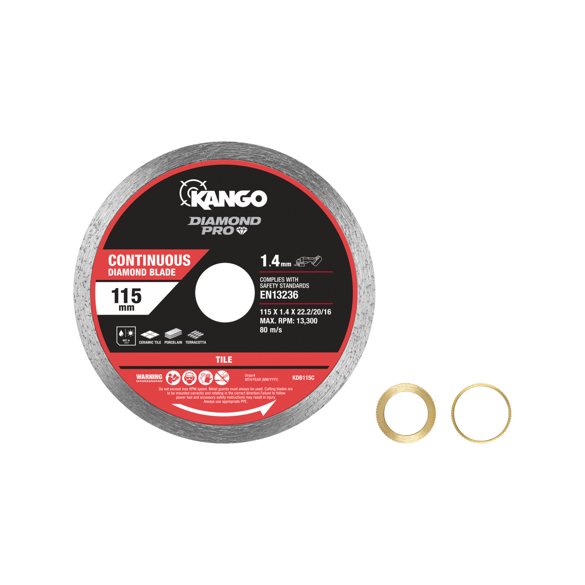 Kango 115mm Continuous Rim Diamond Saw Blade KDB115C