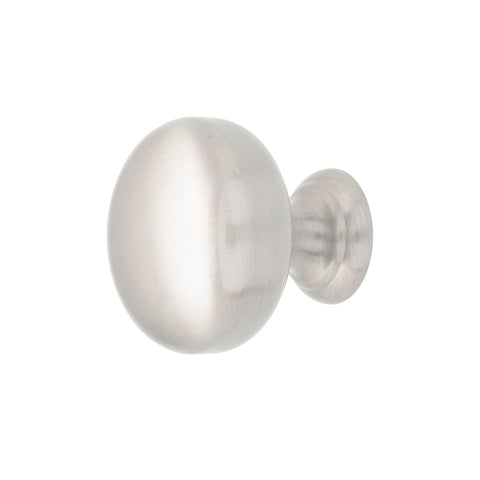 Prestige 32mm Brushed Nickel Round Knob - Zinc Alloy