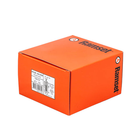Ramset 6.5 x 50mm Round Head Nylon Masonry Anchor, 100 Pack