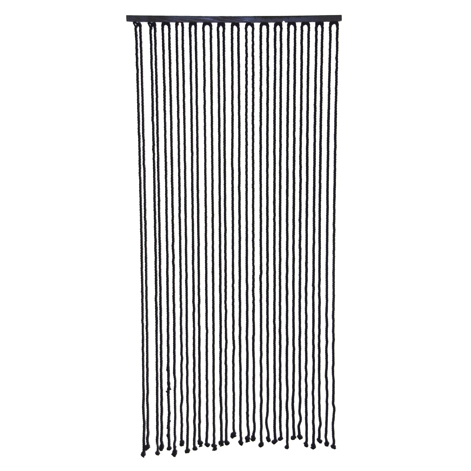 Pillar Products 90 x 200cm Black Nautica Cotton Door Curtain Insect Fly Screen