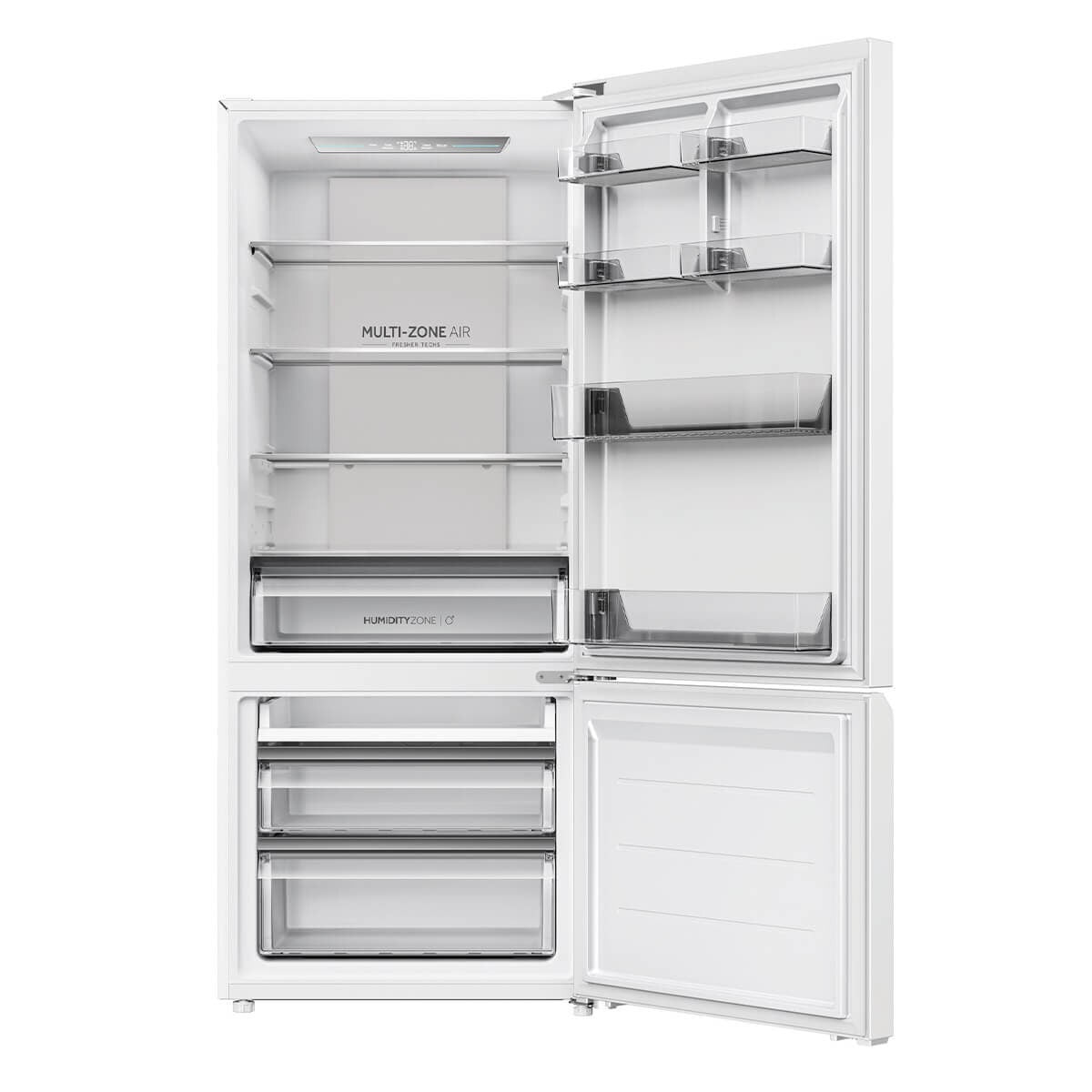 Haier 433L Bottom Mount Fridge - White, 5.5 Star Energy, Fingerprint Resistant Finish - HRF420BW