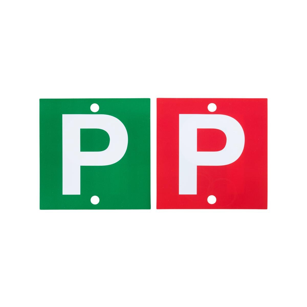 Trojan Green P Red P Plates - 2 Pack - 150mm x 50mm - VIC WA Compliance - SuperSaverAU - view 1
