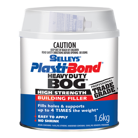 Selleys Plasti-Bond Heavy Duty Bog 1.6kg, Sandable Paintable Filler UV Resistant