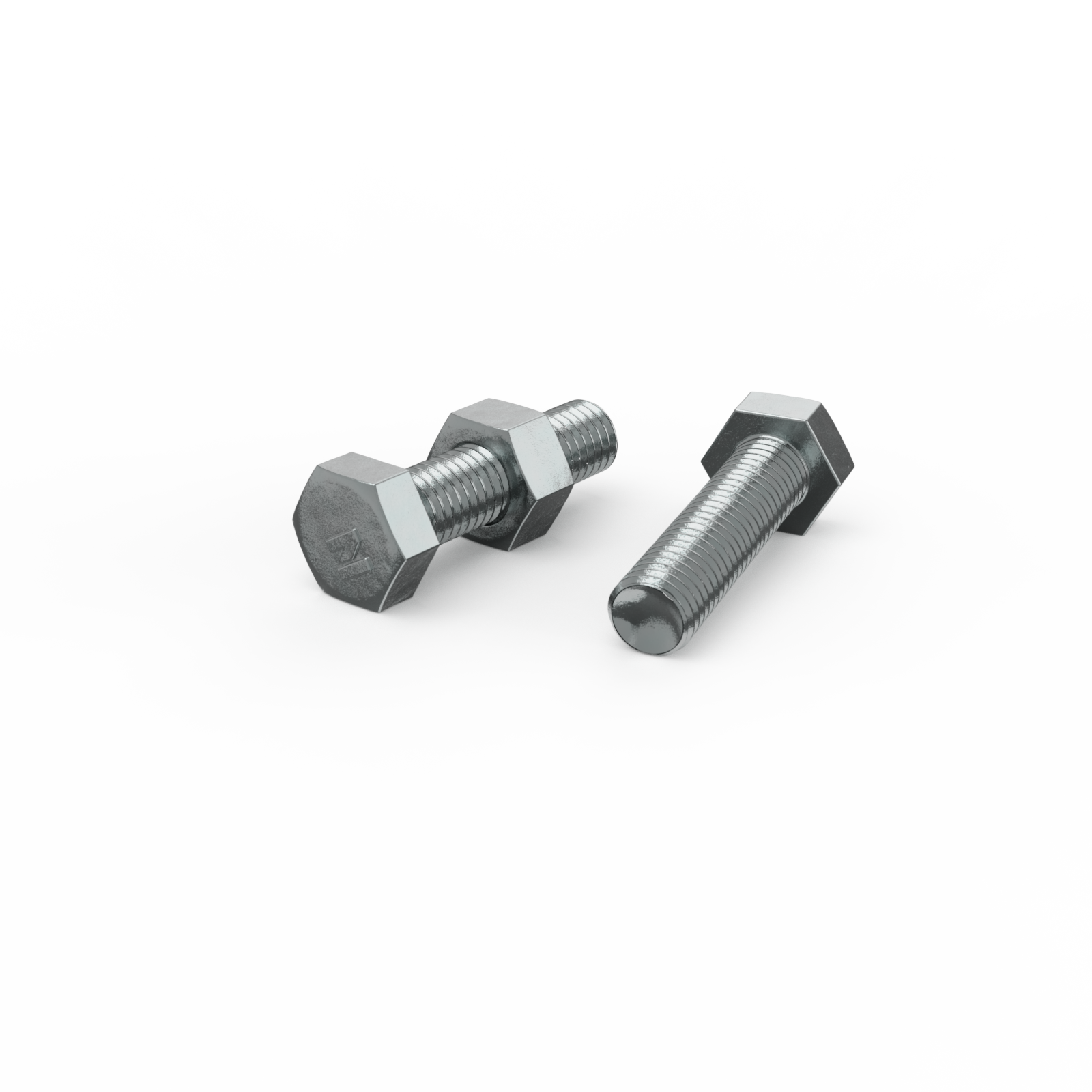 Zenith M10 x 40mm Zinc Plated Hex Head Bolts and Nuts - 25 Pack