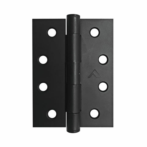 Pinnacle 100mm Matte Black Fixed Pin Butt Hinge - 2 Pack