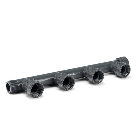 Holman 25mm 4-Way PVC Irrigation Manifold, Grey