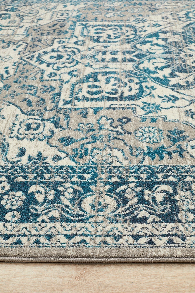 Rug Culture Babylon Medium Rug 230x160cm - Blue Polypropylene, Jute Weft Backing - BLN207BLUE230X160