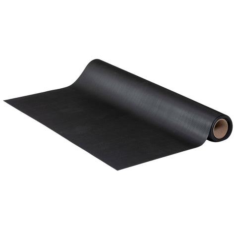 Matpro 1 x 2m Black Fine Rib Rubber Prepack Matting RMRF1020