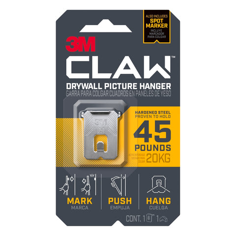 3M Claw 20kg Heavyweight Hanging Solution 1 Pack Red